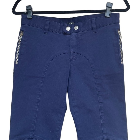 McQ ALEXANDER McQUEEN SKINNY LEG ZIPPER TRIM LOW RISE MOTO JEANS - Picture 6 of 14